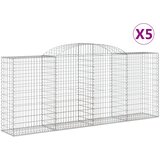  Lučne gabionske košare 5 kom 300x50x120/140cm pocinčano željezo | shoptok.hr