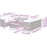 vidaXL 11-dijelni vrtni kauč set s jastučićima bež poli ratan akacija, 3-dijelni vrtni blagovaonski set s jastučićima bež poli ratan akacija | shoptok.hr