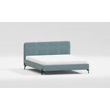 Ropez Svijetlo plavi tapecirani bračni krevet s podnicom 160x200 cm Barker – | shoptok.hr