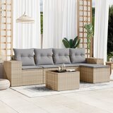 vidaXL 6-dijelni set vrtnih sofa s jastucima bež od poliratana | shoptok.hr