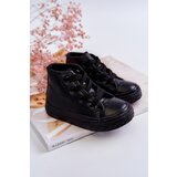 Boto Children's Leather High Sneakers Black Marney | Eponuda.ba