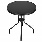 springos metalni okrugli vrtni stol, 60 cm, crni | shoptok.hr