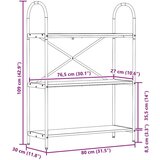 vidaXL Polica hrast artisan 80 x 30 x 109 cm Konstruirano drvo | shoptok.hr