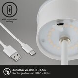 BRILO LED punjiva dodirna stona lampa KIKI LED/2,6W/5V IP44 2600 mAh bela | Eponuda.com