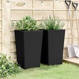  Vrtne sadilice 2 kom crne 32,5 x 32,5 x 57 cm od PP-a | Eponuda.com