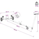  Podesivi prikolicu za čamce s pneumatskim gumama 200 kg Load | shoptok.hr