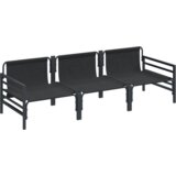 vidaXL Vrtna sedežna garnitura 3 pcs Antracitna Jeklo | Shoptok.si