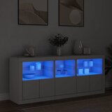  Komoda s LED svjetlima bijela 162 x 37 x 67 cm | shoptok.hr