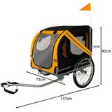  Purlov Biciklistička Prikolica za Pse do 40 kg – Transportna Prikolica za Bicikl za Velike Pse | shoptok.hr