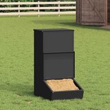 vidaXL Hranilica za svinje Crna 55 x 51 x 91.5 cm Hladno valjani čelik | shoptok.hr