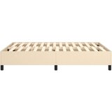  Za krevet s oprugama krem 140 x 190 cm od tkanine | shoptok.hr