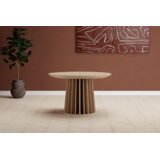 Venture Home Dope rastezljivi okrugli blagovaonski stol ⌀120 cm, prirodna boja drva Slike