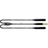 Cordial CFY 0\,3 PGG avdio Y-kabel [1x 6\,3 mm banana moški konektor - 2x priključna doza za 6\,3 mm banana moški konektor] 30.00 cm črna, (20429674) | Shoptok.si
