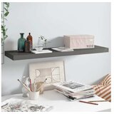  Stenska polica visok sijaj siva 90x23,5x3,8 cm MDF | Shoptok.si