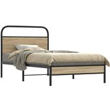 vidaXL Posteljni okvir brez vzmetnice 100x190 cm dim. hrast inž. les Cene