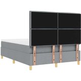  Postelja s pomičnim dnom in vzmetnico ter LED lučko svetlo siva 160x200 cm tkanina, (22067262) | Shoptok.si