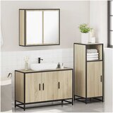  3-dijelni set kupaonskog namještaja boja hrasta sonome drveni | shoptok.hr