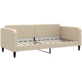  Dnevni krevet na razvlačenje krem 90 x 200 cm od tkanine | shoptok.hr