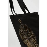 Marisse Black Printed Shopper Bag | Shoptok.si