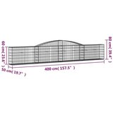 Lučne gabionske košare 3 kom 400x50x60/80 cm pocinčano željezo | shoptok.hr