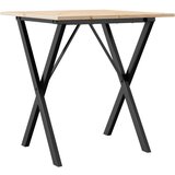 Maison Chic Jedilna miza - Kuhinjska miza - Jedilni stol X okvir 70x70x75 cm trdna borovina lito železo, (21715009) Cene