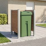  Ograda za kante za smeće Smeđa 85 x 85 x 115 cm Aluminij i WPC | shoptok.hr