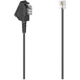 Hama telefon priključni kabel [1x moški konektor tae-n - 1x RJ11 vtič 6p2c] 6 m črna, (20411134) Cene