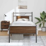  Okvir kreveta bez madraca smeđa boja hrasta 80x200 cm drveni | shoptok.hr
