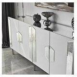 Hanah home komoda Dubai 180x80x40cm bijelo-srebrna | Eponuda.ba