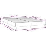  Okvir za krevet bez madraca crni 160x200 cm baršunasti | shoptok.hr