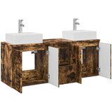  Set ormarića za kupaonicu 3 kom. Dimljeni hrast Smeđa 49,5 x 41 x 62,5 cm | Shoptok.si