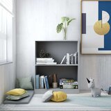 Knjižna omara siva 60x24x74,5 cm konstruiran les, (20622719) Cene