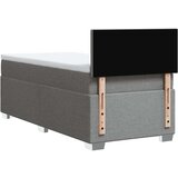 vidaXL Box spring postelja z vzmetnico svetlo siva 80x200 cm blago | Shoptok.si