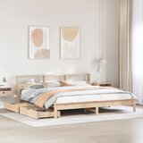vidaXL Krevet s regalom za knjige bez madraca 180x200 cm od borovine Cijene