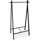Crni stalak za odjeću od masivne breze 91x151x50 cm Daiki –