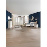 Hom`in POSTELJA 180 cm x 200 cm , leseni material siva, bela | Shoptok.si