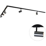 QAZQA Sodoben tirni sistem razsvetljave s 5 reflektorji v barvi pištole 1-fazni - Iconic Jeana | Shoptok.si