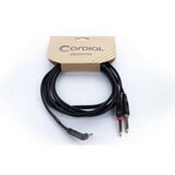 Cordial 14868 audio Y-adapter [1x 3,5 mm banana utikač - 2x klinken utikač 6.3 mm (mono)] 3 m crna PVC obloga, vod s dv | Eponuda.ba