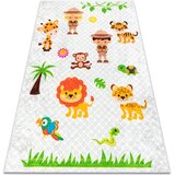 RugsX Preproge JUNIOR 52104.801 pralna preproga Safari, živali z 120x170 cm Siva | Shoptok.si