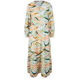 Tom Tailor Dolga srajca pastelno modra / smaragd / svetlo zelena / svetlo oranžna | Shoptok.si