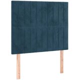 Box spring krevet s madracem tamnoplavi 90x200 cm baršunasti | shoptok.hr