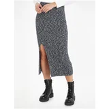 Tommy Hilfiger Navy blue women's sweater midi skirt with wool blend - Women