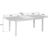 Gardenson Raztegljiva Vrtna Miza Ambia, Steklo, Aluminij, 140-200x90 | Shoptok.si