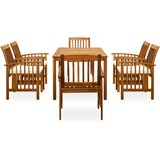  7-dijelni vrtni blagovaonski set od drva bagrema s jastucima | shoptok.hr