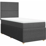  Okvir kreveta s oprugama i madrac tamnosivi 80x200cm od tkanine | shoptok.hr