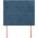  Uzglavlja 2 kom tamnoplava 100x5x78/88 cm baršunasta | shoptok.hr