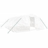  Staklenik s čeličnim okvirom bijeli 30 m² 6 x 5 x 2,3 m | shoptok.hr