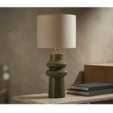 Mauro Ferretti Kaki zelena/krem stolna lampa keramička s tekstilnim sjenilom (visina 64,5 cm) Harmony – | shoptok.hr