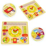 ECO TOYS drvena edukativna ploča kalendar na engleskom jeziku | shoptok.hr