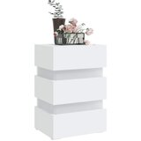  LED noćni ormarić bijeli 45 x 35 x 67 od konstruiranog drva | shoptok.hr